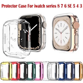 เคส iWatch Series 8 7 6 se 5 4 3 หน้าจอกันรอย iWatch 8 7 เคสป้องกัน iwatch series 8 7 6 SE 41mm 45mm 38mm 40mm 42mm 44mm