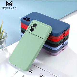 เคสซิลิโคนนิ่ม ขอบตรง สีพื้น สำหรับ XIAOMI POCO F5 X5 X4 F4 M5 M5s M4 GT Pro 4G 5G 2023