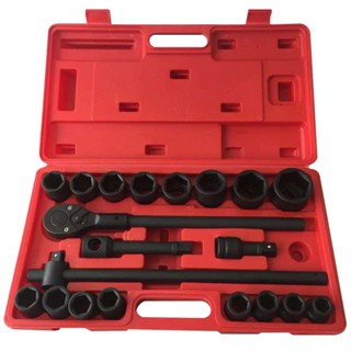 ชุดบล็อก 3/4" (6หุน) 21Pcs Car Repair Ratchet Spanner Wrench Socket Set Professional Bicycle Car Repair Tool Kits