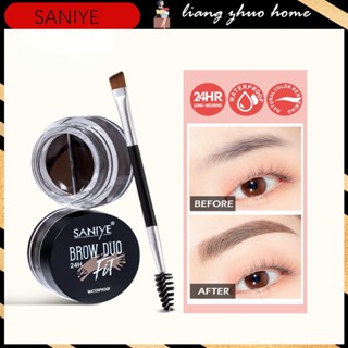 Saniye 2 in 1 ครีมเจลเขียนคิ้ว 4 สี กันน้ํา แห้งเร็ว พร้อมแปรง 29 กรัม M341