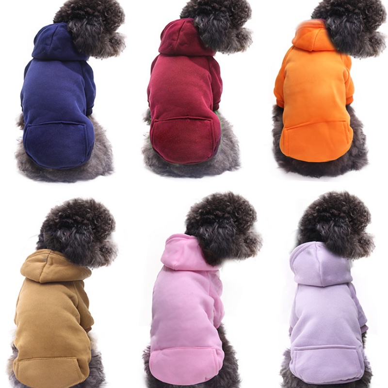 เสื้อกันหนาว สีพื้น แบบเรียบง่าย สําหรับสัตว์เลี้ยง สุนัข