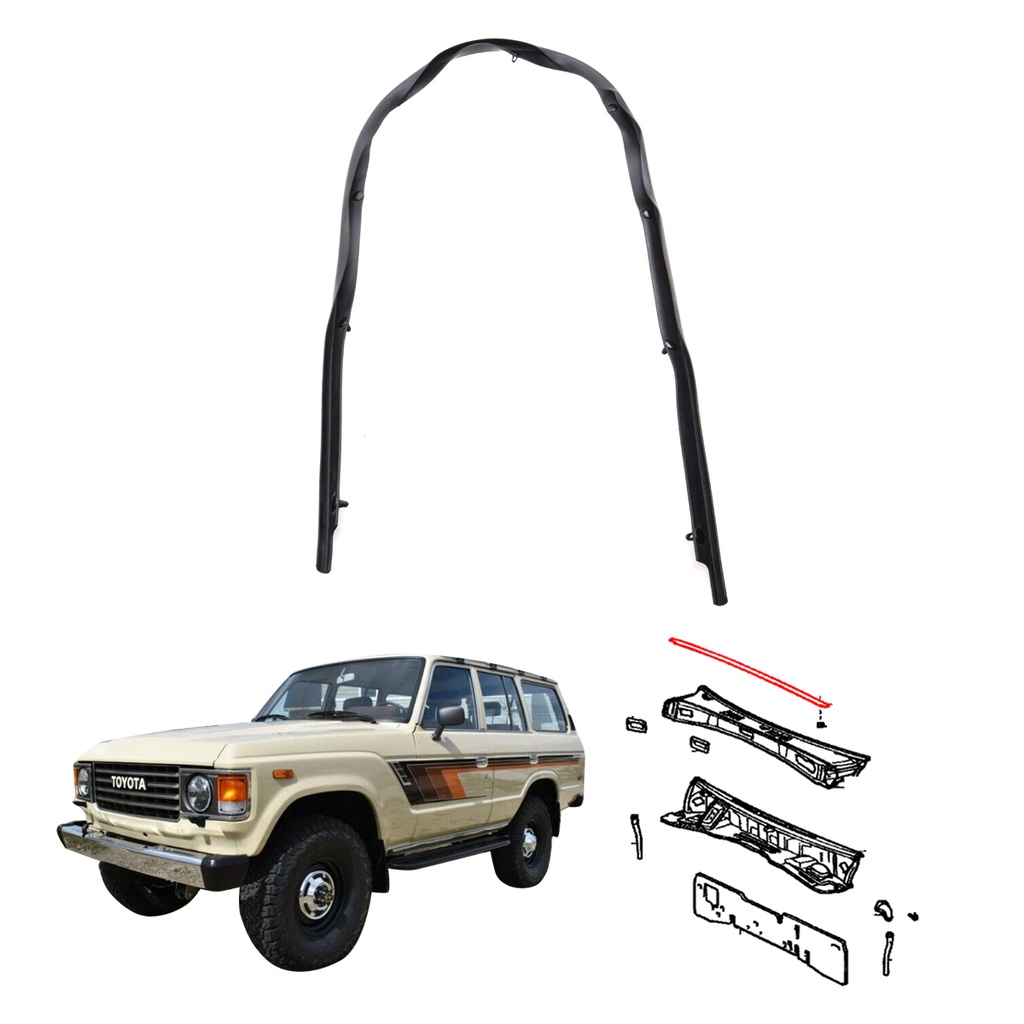 คิ้วยางปิด Cowl Top ปิดโครงกระจังหน้า โตโยต้า แลนด์ครุยเซอร์ J60 BJ60 FJ60 HJ60 HJ61 Toyota Land Cru