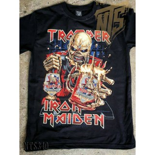 ผ้าฝ้าย 100% 340 Iron Maiden Trooper Rock เสื้อยืด เสื้อวง สกรีนลาย ผ้าหนา  T SHIRT S M L XL XXLS-3XL_34