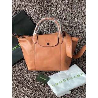 Longchamp LE PLIAGE CUIR TOP HANDLE BAG S - camel