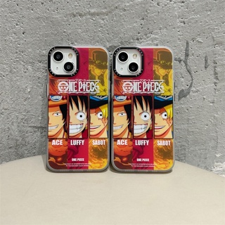 เคสแข็ง สำหรับ ไอโฟน iPhone 14 Pro Max iPhone 13 Pro Max iPhone 12 Pro Max iPhone 11 Cartoon ONE PIECE ACE ลูฟี่ LUFFY SABOT Hard Case