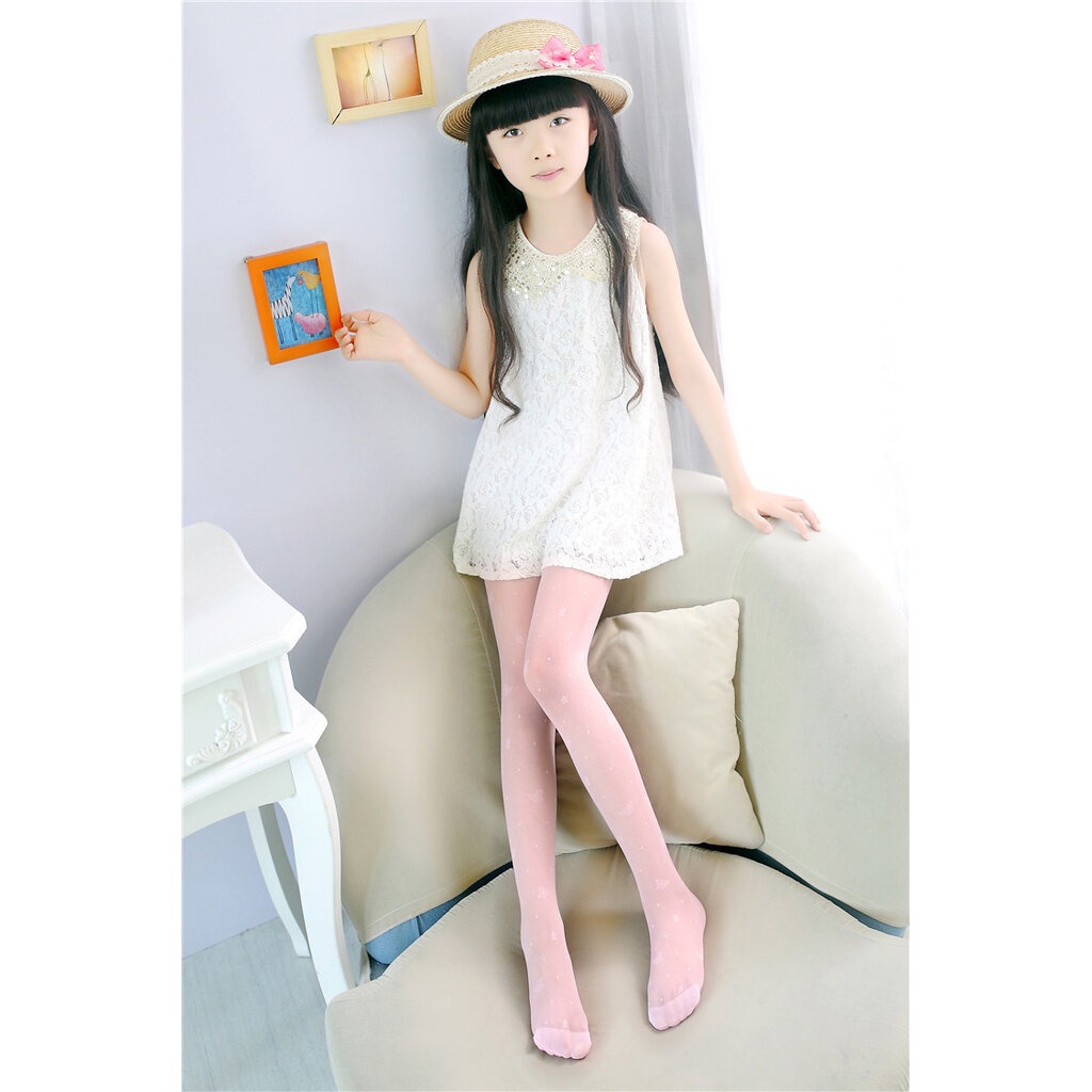 P9213- ถุงน่องเด็ก มีสีขาว และสีดำ ซีทรู รูปที่ 6