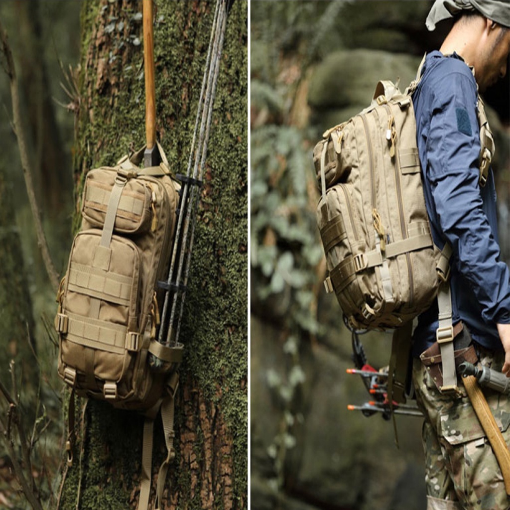 30L กระเป๋าเป้สะพายหลัง Outdoor tactical backpack กระเป๋าเป้ทหาร เลือกได้หลายสี ทนทานกันน้ำแข็งแรงใส่ของได้เยอะ - รูปที่ 5