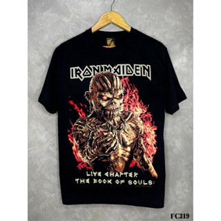 Ironmaidenเสื้อยืดสีดำสกรีนลายFC319