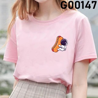 เสื้อยืด PROMOSI HEBAT STOK BERSEDIA G00147 ANGKASAWAN NASA SPACEMAN ASTRONAUT PUTIH BAJU COMEL BESAR MERAH_45