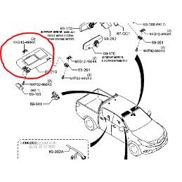 UG1G6932036 แผงบังแดดฝั่งซ้าย ผู้โดยสาร มาสด้า Mazda BT-50 Pro ปี2015 - 2020 /แท้เบิกศูนย์ (MST)