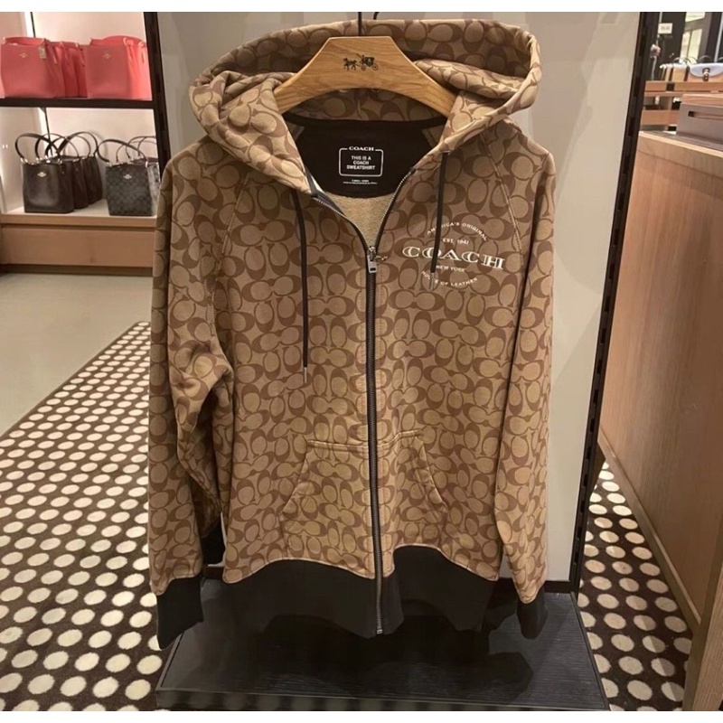 พร้อมส่ง งานนี่แม่ต้องมีค่าา NewCollection C0;;ACH ฮู้ดเสื้อแขนยาว  ใส่แล้วดูแพง ตามกระแส งานซิปหน้า