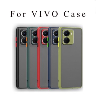 เคสขอบสีเรียวมีกันกระแทกโทรศัพท์ VIVO Y16 Y35 Y22 Y22S Y02S Y21 Y33S T1X T1 5G 4G V25E V25 Pro 2022