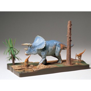 [ชุดโมเดลสเกลประกอบเอง] TAMIYA 60104 1/35 Triceratops Diorama Set โมเดลทามิย่าแท้ model