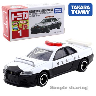 รถเหล็กTomica ของแท้ Tomica No.01 1 Nissan Skyline GT-R (BNR34) Patrol Car (มีสติ๊กเกอร์ First Lot 2021)