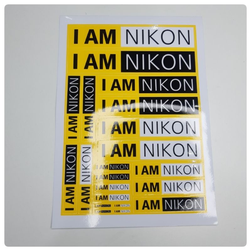 สติ๊กเกอร์ I AM NIKON แท้ 100 %