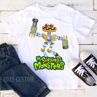 เสื้อยืด พิมพ์ลาย Wubbox my singing monsters สําหรับเด็ก