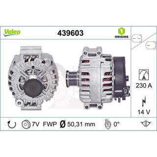 439603 ไดชาร์จ Valeo รุ่น BMW N52 E70(X5) 230A