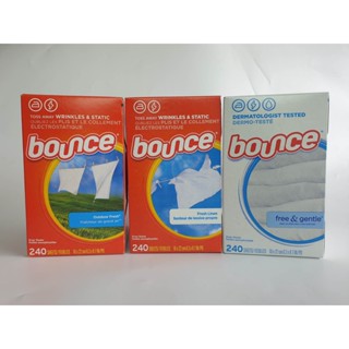 Bounce Dryer Sheets Laundry Fabric Softener แผ่นอบผ้า น้ำยาปรับผ้านุ่มแบบแผ่นสำหรับเครื่องอบผ้า ขนาด 240 แผ่น