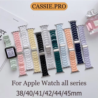 สมาร์ทวอทช์สีบล็อคสายเหมาะสำหรับS11/10 46mm.Ultra49mm41mm42mm45mm44mm38mm40mm PC สายเรซิน iWatch S9 8 7 6 SE 5 4 3 21