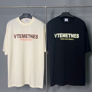 Vetements 3M ReLetters Large Printing on the Back LOGO Short Sleeve Couple Loose T-shirt Tee