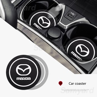 แผ่นซิลิกาเจล กันลื่น อุปกรณ์เสริม สําหรับวางขวดน้ําในรถยนต์ Mazda 2 3 5 6 Cx-3 Cx-4 Cx-5 Cx5 Cx-7 Cx-9 2 ชิ้น