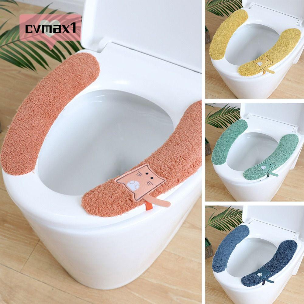 CYMX Toilet Seat Cover Plush Toilet Lid Accessories Cushion Bathroom