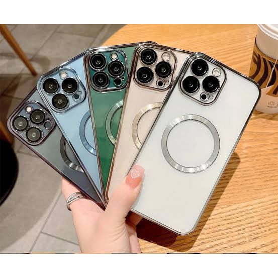Pho* i14, i14plus, i14pro, i14pro max Ring Logo Cut เข้ากันได้กับเลนส์ป้องกัน Chrome Back Case Cover