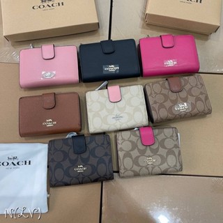 🔥🔥พร้อมส่ง กระเป๋าสตางค์ coach แบบ2 พับgrade Hi-end💥แถมฟรี ถุงผ้า กล่อง ถุงกระดาษ🌈🌈