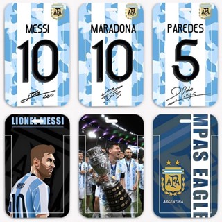 กระเป๋าใส่บัตรพนักงาน พร้อมสายคล้องคอ ลาย World Cup Argentina Olympia Messi สําหรับนักเรียน