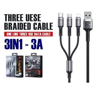 สายชาร์จโทรศัพท์ WEKOME รุ่น WDC-150 ชาร์จเร็ว 3A ความยาว 1.2 เมตร ชาร์จพร้อมกัน 3 เครื่องอย่างเร็ว ทนนาน