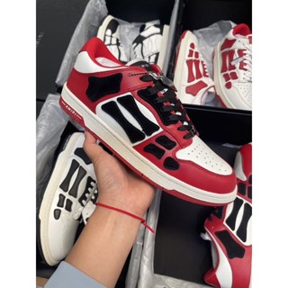 [ พร้อมส่ง ] Amiri Sneaker Skel Top Low White Red Black Size 40 - 46 [ ORI ]