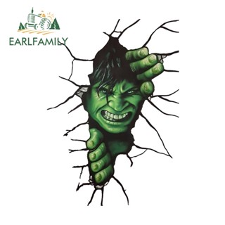 EARLFAMILY 13 ซม.x 9.3 ซม. Hulk อะนิเมะรถสติกเกอร์กันน้ําการ…