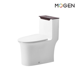 MOGEN MOS66-4(ECO) โถสุขภัณฑ์ชิ้นเดียว พร้อมฝาหม้อน้ำเมลามีน FLUSH SENSOR (ฝา Slow Close)