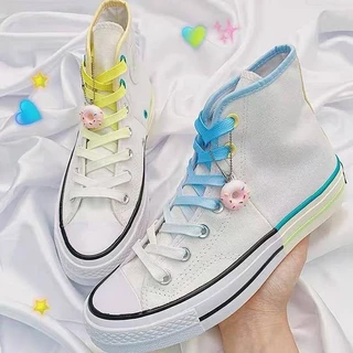 เชือกผูกรองเท้าไล่สี (ต่อคู่) ยาว120cm. พร้อมส่งจากไทย