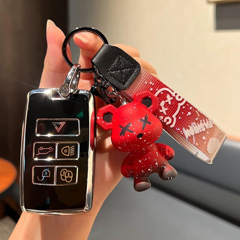 ฝาครอบกุญแจรถสําหรับ Land Rover Range Rover Sport Evoque Velar Discovery พวงกุญแจ