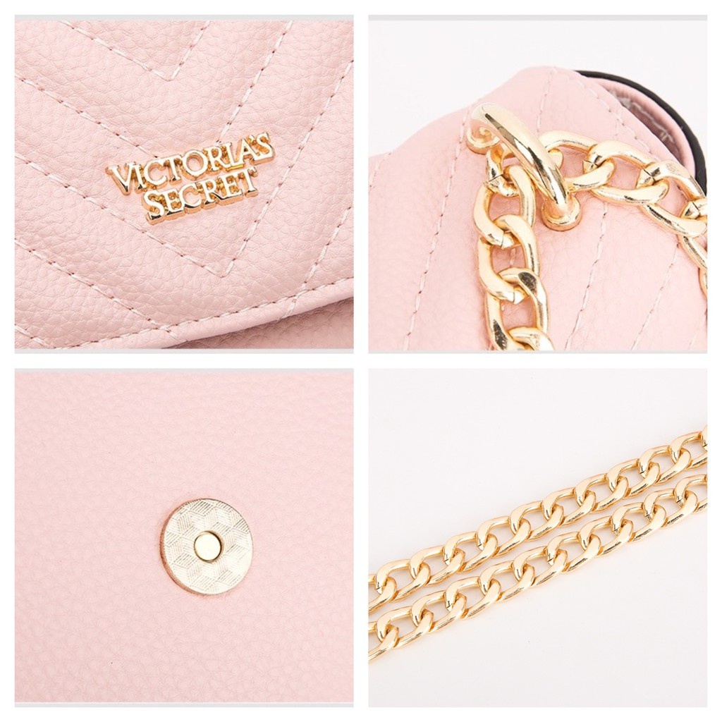 Glamshop Victorias Secret Pebbled V-Quilted Shoulder Bag / Beg Bahu Wanita Bergaya