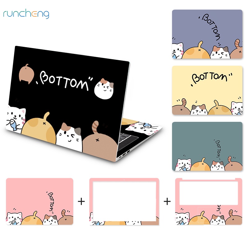 3ชิ้นการ์ตูนน่ารักแล็ปท็อปสติกเกอร์ไวนิลคอมพิวเตอร์รูปลอกไม่มีกาวเครื่องหมาย11/12/13/14/15/17นิ้วแล็ปท็อปผิวแล็ปท็อปสติกเกอร์
