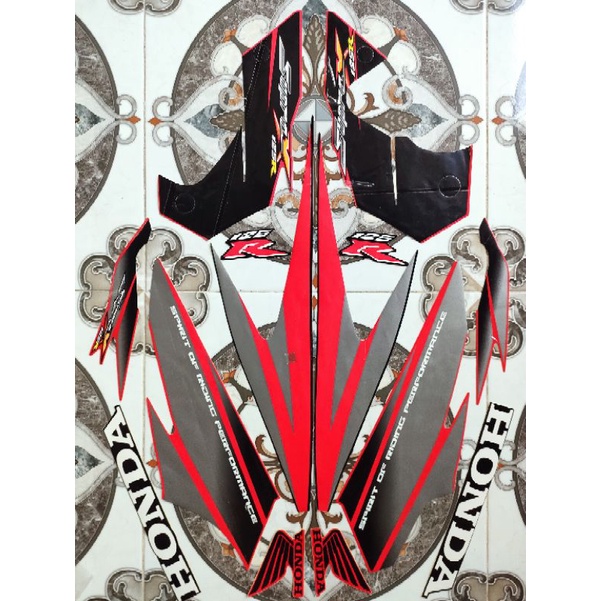 Striping Supra x 125 2005 CW / Supra x cat สติ๊กเกอร์ติดตัวถังมอเตอร์ไซค์ garong 05 cw