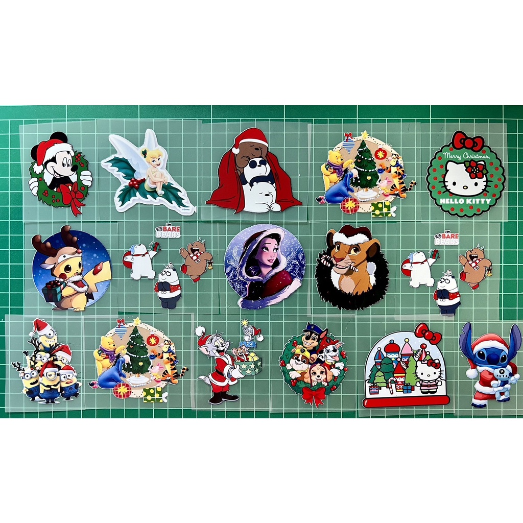 ตัวรีดติดเสื้อรวมการ์ตูน Christmas สติกเกอร์รีดติดเสื้อ