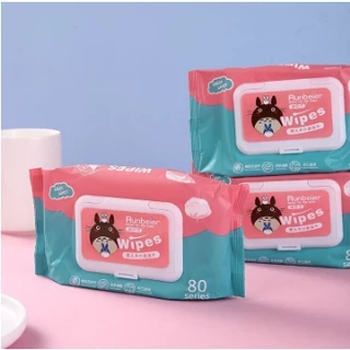 ทิชชู่เปียก 80 แผ่น กระดาษเปียก Baby Wipes กระดาษทิชชู่เปียก สูตรน้ำบริสุทธิ์