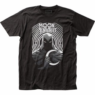 เสื้อยืด พิมพ์ลายหนังสือการ์ตูนมาร์เวล Moon Knight 198 สีดํา