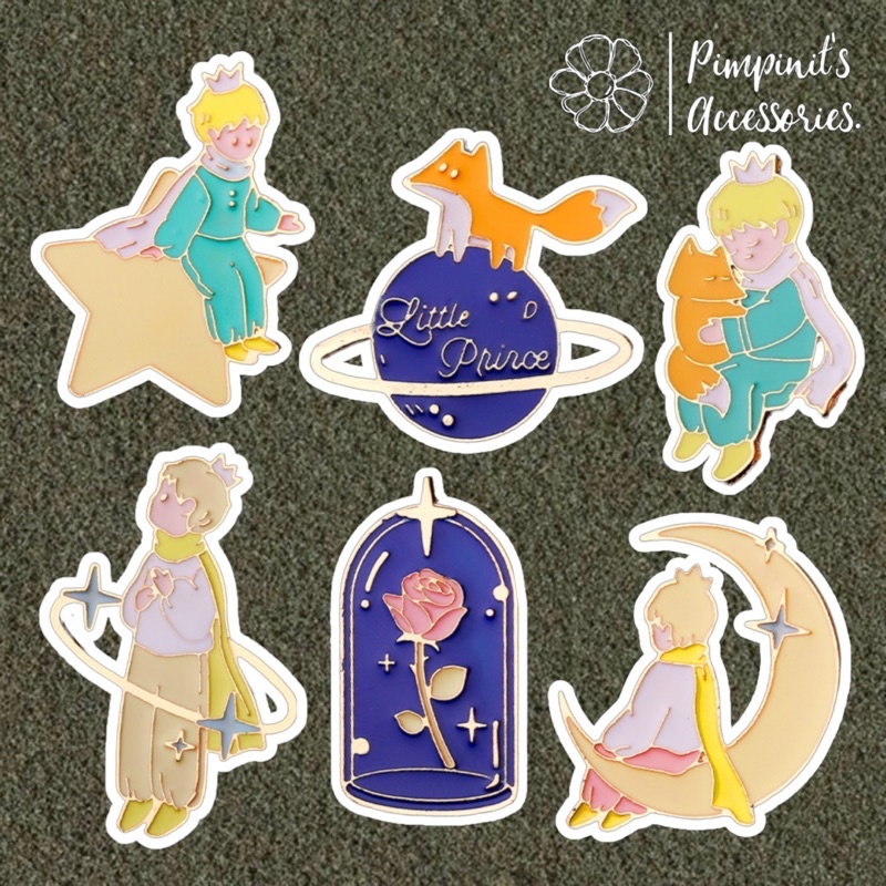 ʕ •ᴥ•ʔ พร้อมส่ง : เข็มกลัดเซ็ทเจ้าชายน้อย | The Little Prince - Le Petit Prince Enamel Brooch Pin Set.