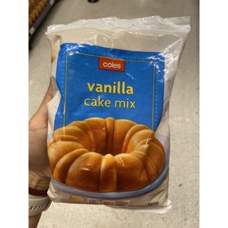 Vanilla Cake Mix ( Coles Brand ) 340 G. แป้งสำเร็จรูป สำหรับทำ ขนมเค้ก รสวานิลลา ( วานิลลา เค้ก มิกซ์ )