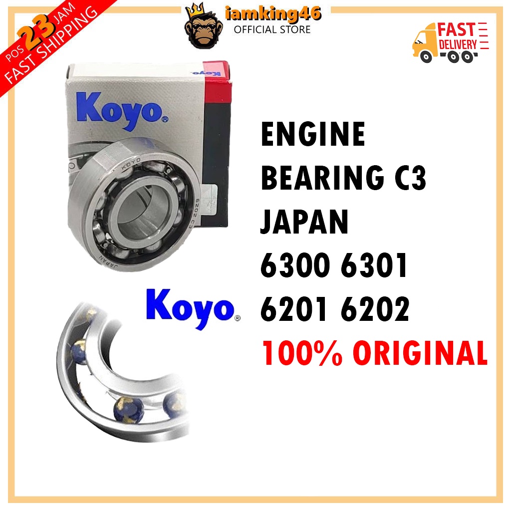 KOYO ENGINE ENJIN BEARING C3 JAPAN 6300 6301 6201 6202 KOYO JAPAN