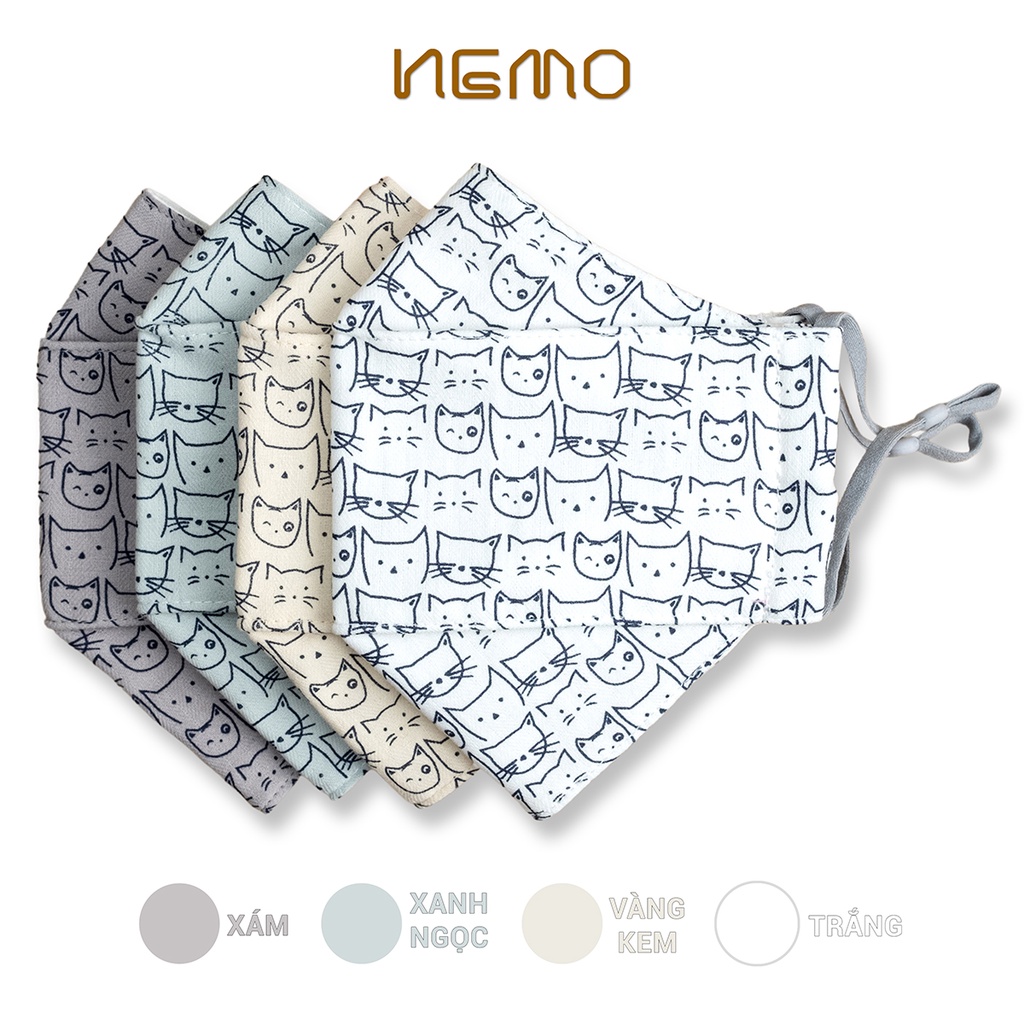 4D OXFORD FABRIC MASK, SUNSCREEN, DUST FILTER, BACTERIA, ACNE PREVENTION - NEMO KTTAP