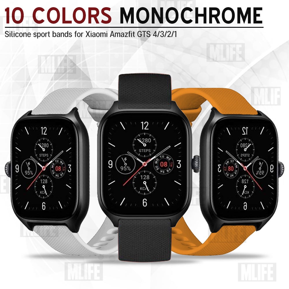 MLIFE - สายนาฬิกา 20 มม. Amazfit GTS 4 / 4 Mini / 3 / 2 / 1 20มิล เคส กระจก สายชาร์จ - Xiaomi GTS4 / GTS3 / GTS2 20mm