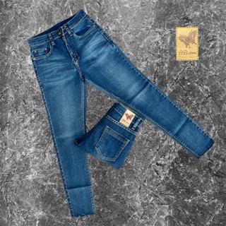 กางเกงยีนส์ขาเดฟเอวสูงผ้ายืดงานป้าย🦋BB jeans🦋สินค้าขายดีพร้อมส่ง