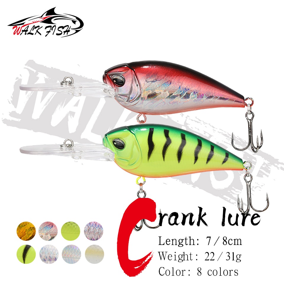 Walk FISH เหยื่อตกปลา แบบแข็ง 22 กรัม 31 กรัม 3-6 เมตร 1 ชิ้น