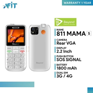 มือถือปุ่มกด Beyond 811mama-s 3G/4G แบตเตอรี่ 1800 mAh ปุ่มตัวเลขใหญ่ รองรับสังคมผู้สูงวัย