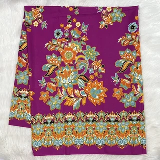 ผ้าถุง ลายดอก ปาเต๊ะ batik เย็บเรียบร้อย ผ้าคอตตอน ไม่หดน้ำ ไม่ตกสี ซิ่น (W01)